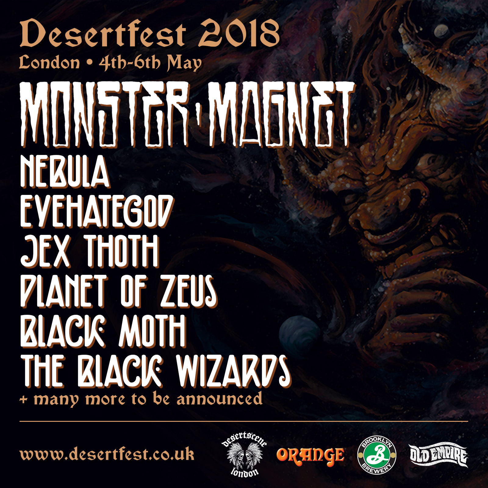 DESERTFEST LONDON announce first headliner and bands for their 7th